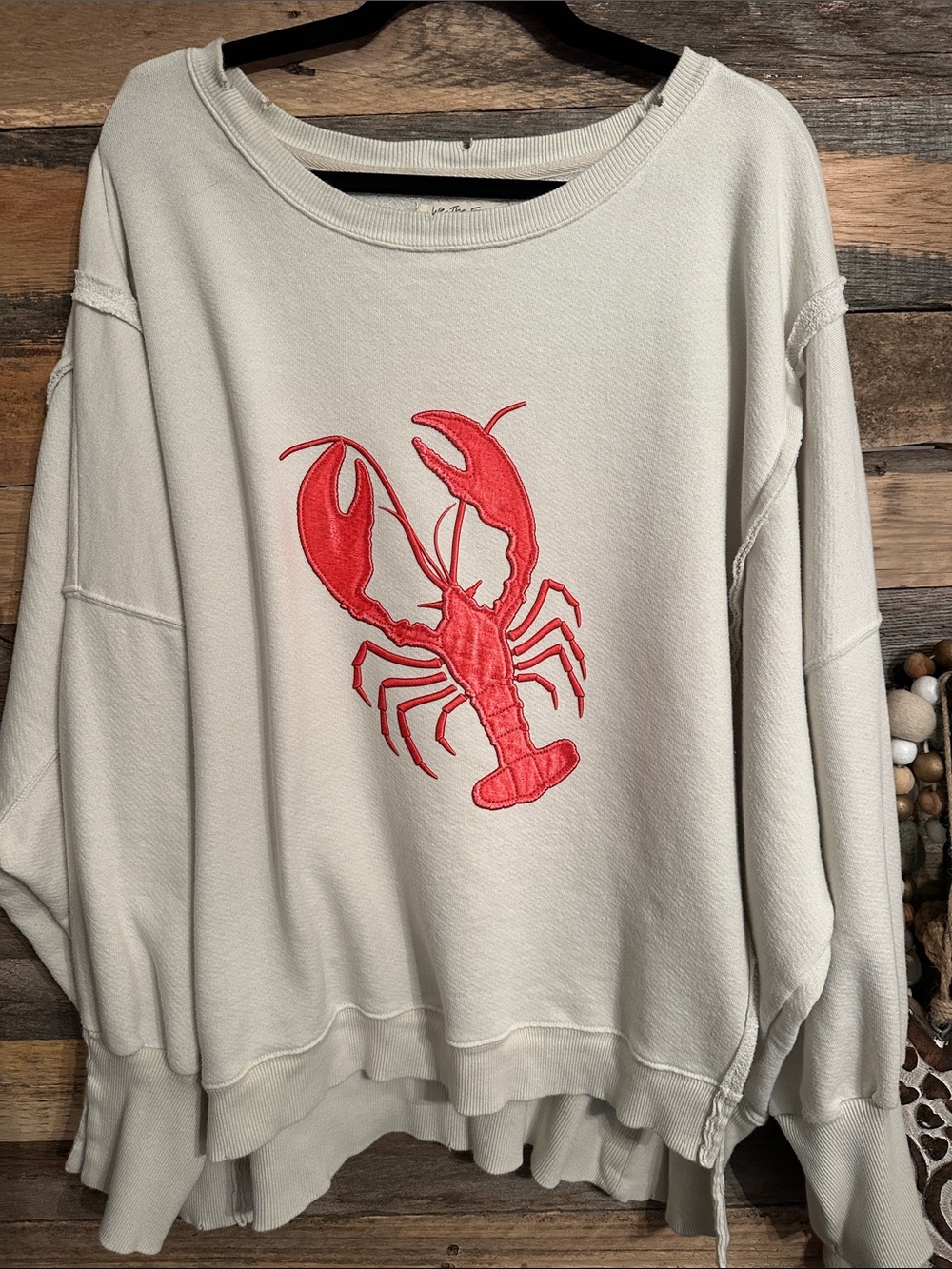 Free people Camden sweatshirt Red Lobster Graphic we the free custom